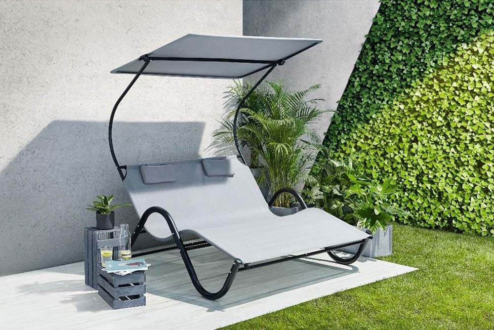 2-person DELUX sunbed in 3 colors-grey